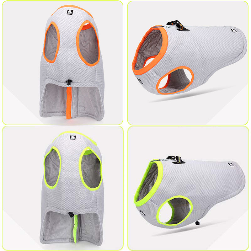 Summer Dog Cooling Vest Adjustable Reflective Dog Cooling Harness