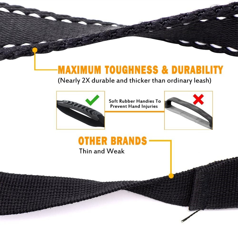 Dog Leash Rope Nylon Reflective Explosion-Proof Durable Leash For Large Dog