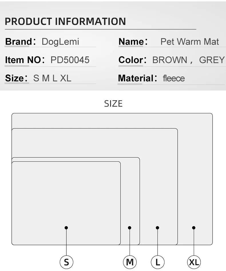 Dog Mats Thermal Plush Comfortable Winter Dog Cushion