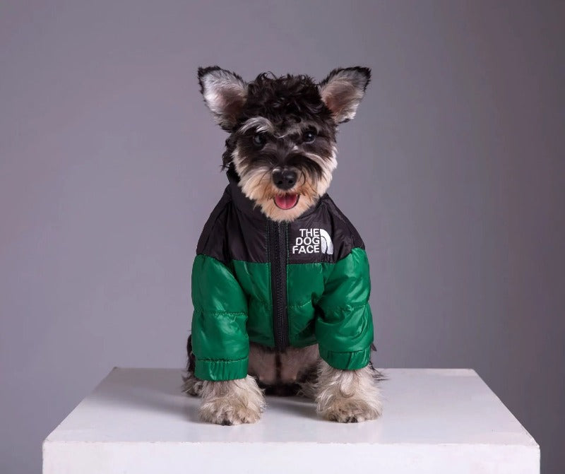 Winter Pet Dog Down Jacket The Dog Face Pet Warm and Cold-proof Puppy Coat