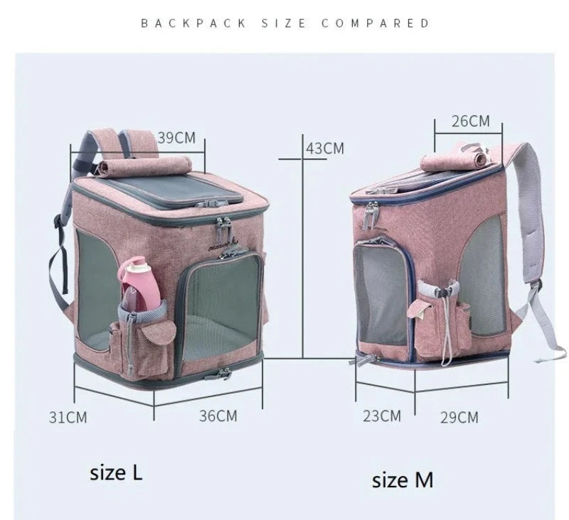 Pet Go Out Backpack Foldable Cat Dog Luggage Travel Bag Detachable Cat Backpacks