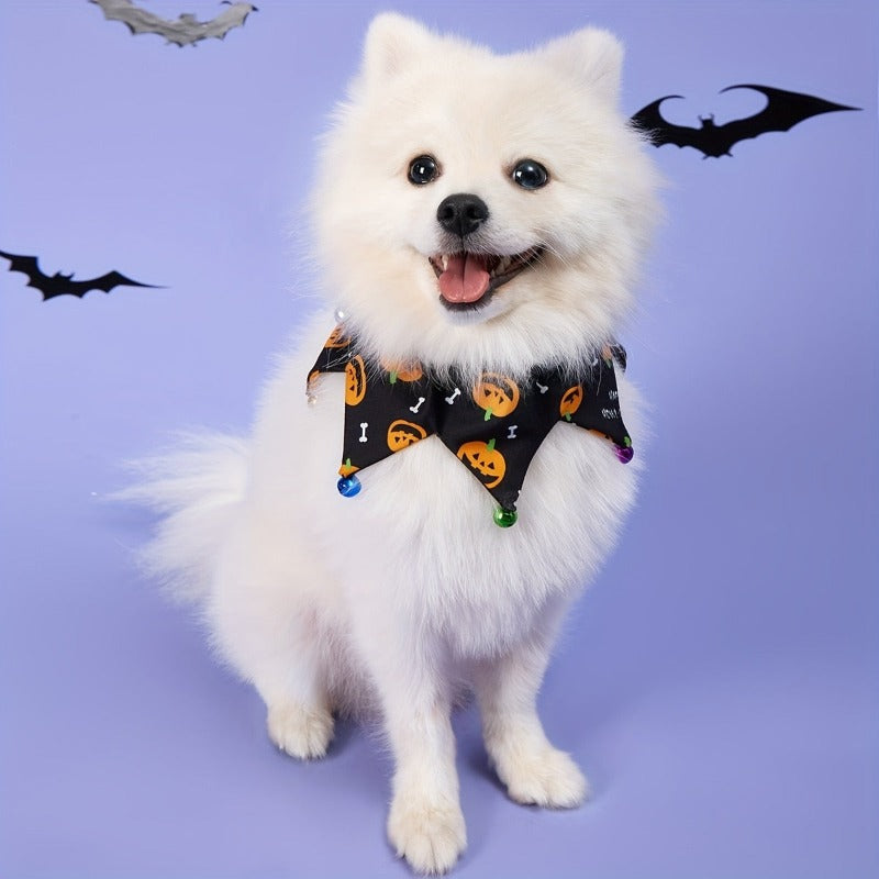 Halloween Dogs Bandanas Dogs Collar with Bells