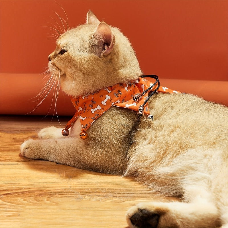 Halloween Dogs Bandanas Dogs Collar with Bells