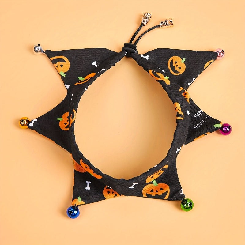 Halloween Dogs Bandanas Dogs Collar with Bells
