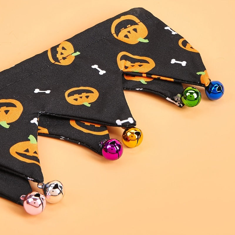 Halloween Dogs Bandanas Dogs Collar with Bells