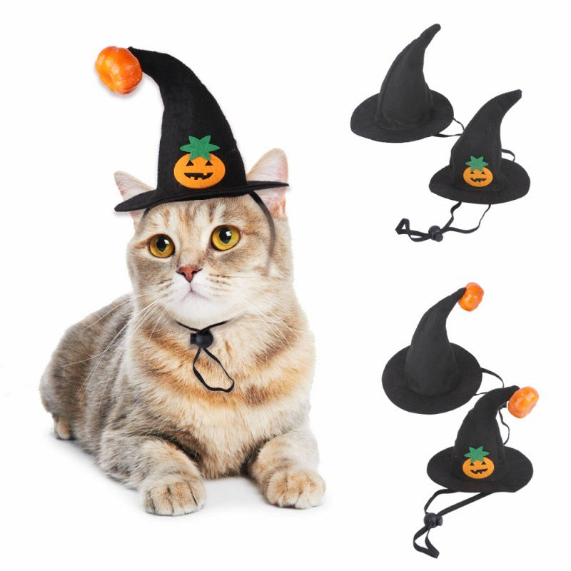 Pet Dog Hats Adjustable Pet Dog Cosplay Witch Hat