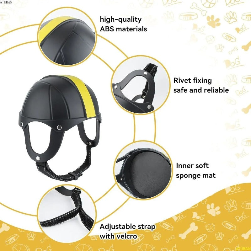 Hard Pet Dog Helmet Safety Pet Helmet with Ear Holes