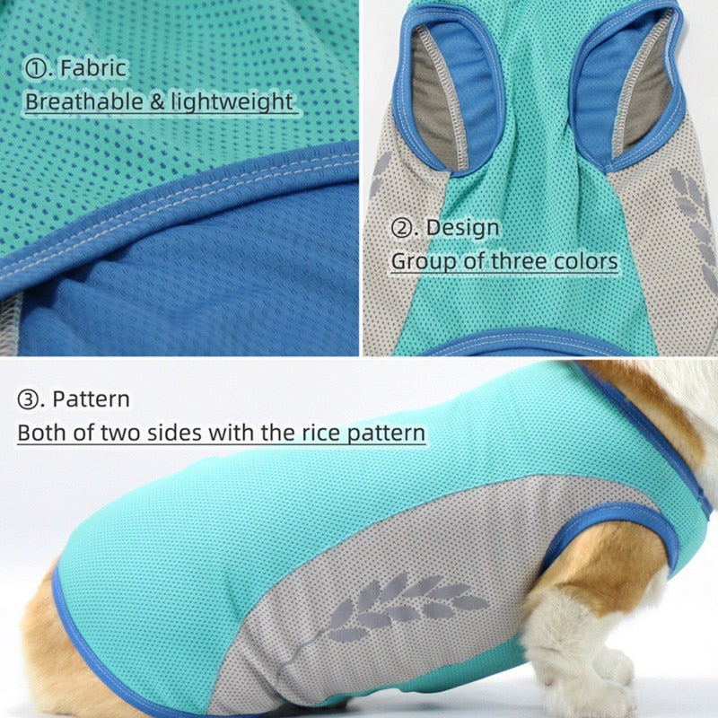Summer Pet Dog Cooling Vest Reflective Quick-Cooling Dog Jacket