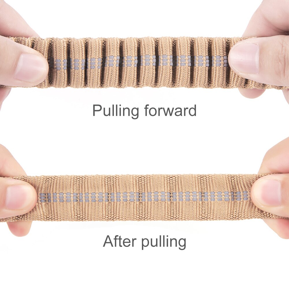 Heavy Duty Tactical Bungee Dog Leash Reflective Shock Absorbing Leashes with Car Seatbelt