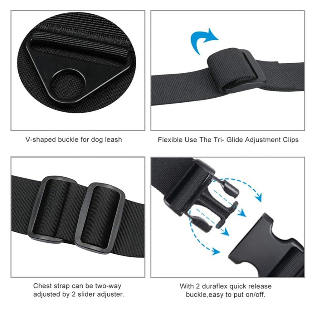 Dog Harness Leash Set Tactical Chest Vest Adjustable