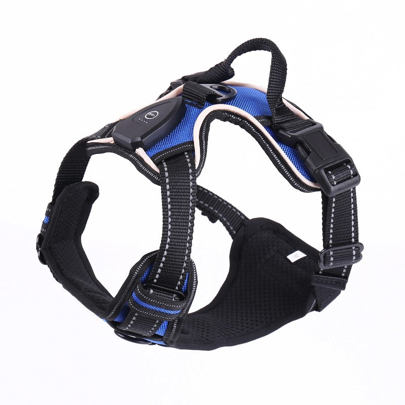 LED Dog Harness Reflective Adjustable Durable Light Up Dog Harness