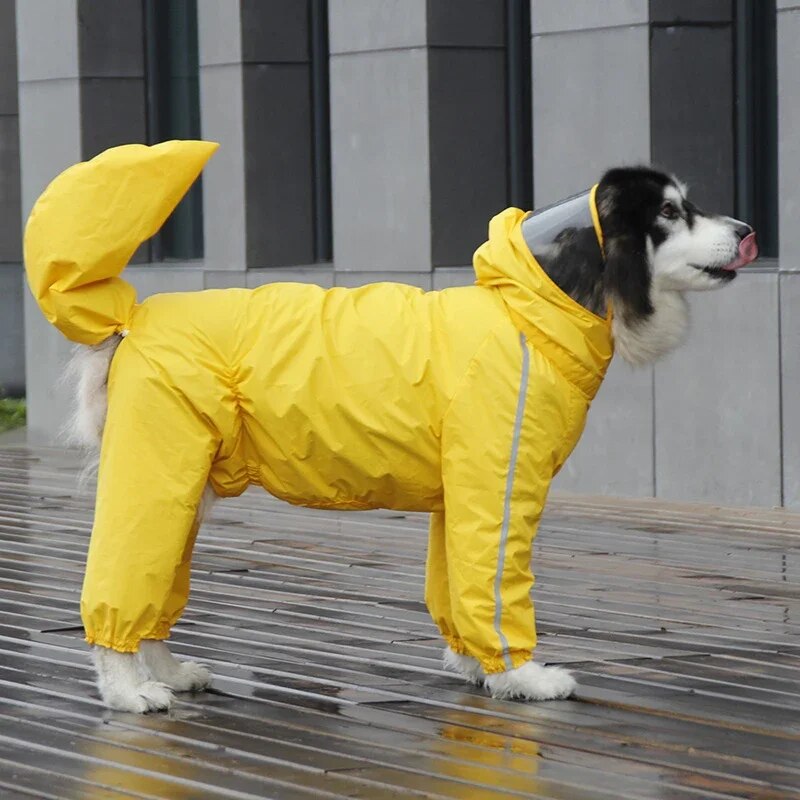 Large Dog Raincoat Waterproof Coat Jacket Pet Dog Jumpsuit