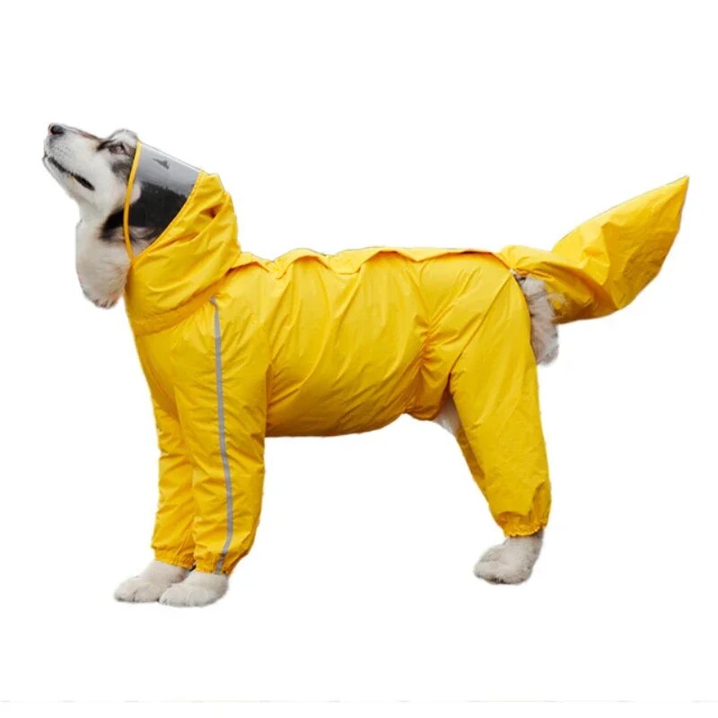 Large Dog Raincoat Waterproof Coat Jacket Pet Dog Jumpsuit