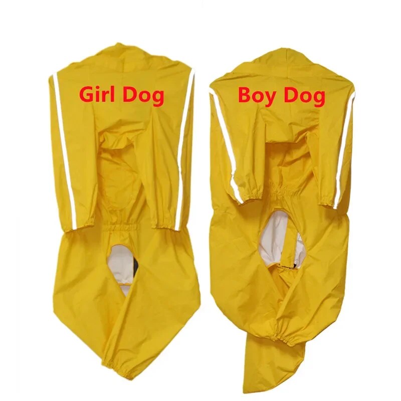 Large Dog Raincoat Waterproof Coat Jacket Pet Dog Jumpsuit