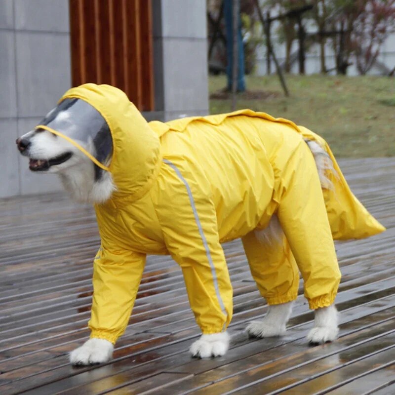 Large Dog Raincoat Waterproof Coat Jacket Pet Dog Jumpsuit