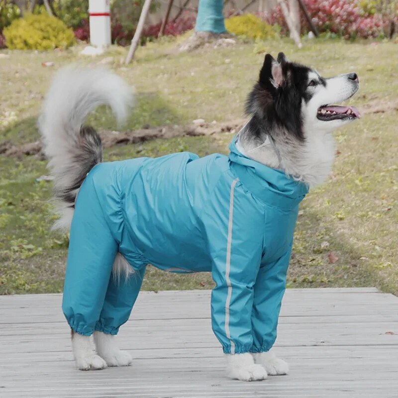 Large Dog Raincoat Waterproof Coat Jacket Pet Dog Jumpsuit