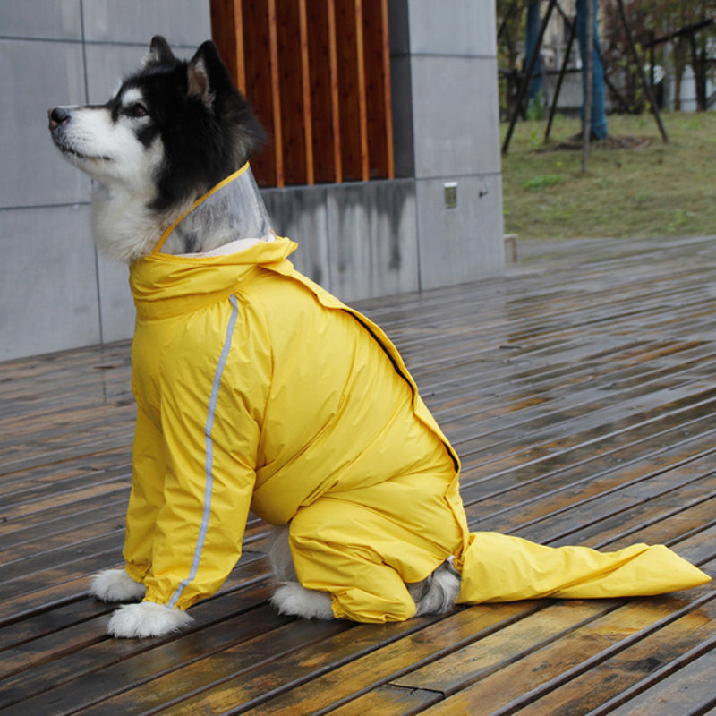 Large Dog Raincoat Waterproof Coat Jacket Pet Dog Jumpsuit