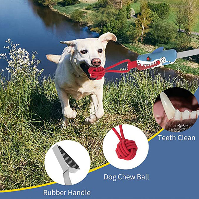 Large Dog Tug of War Interactive Squeak Toys With Strong Handles Ball