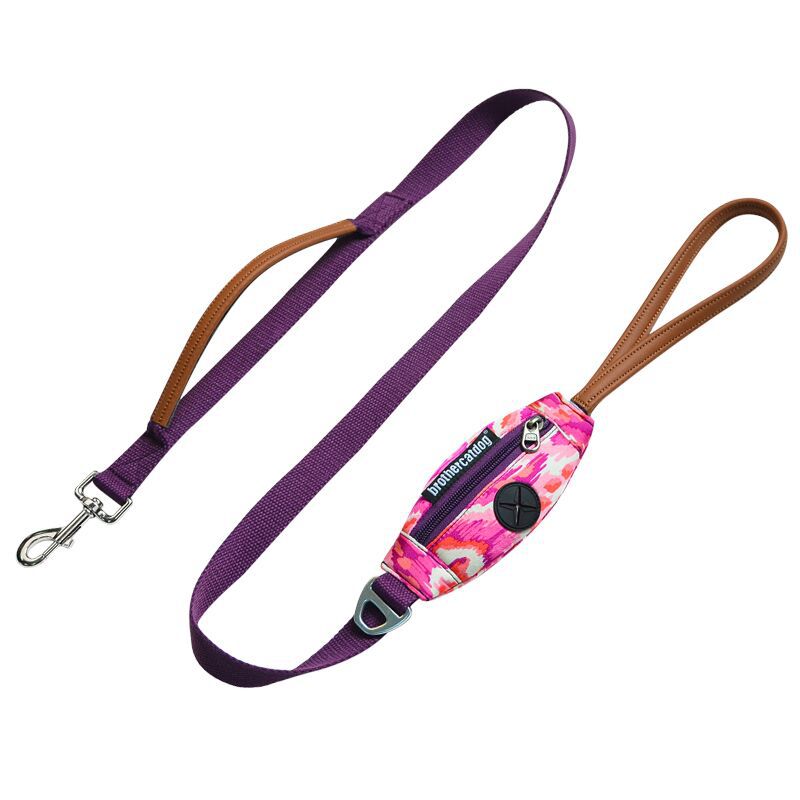 Nylon Large Dog Harness Lead Walking Set Pet Product Supplies Walk Bag