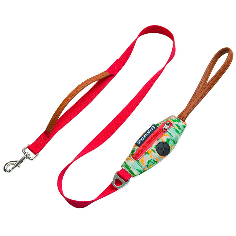 Nylon Large Dog Harness Lead Walking Set Pet Product Supplies Walk Bag