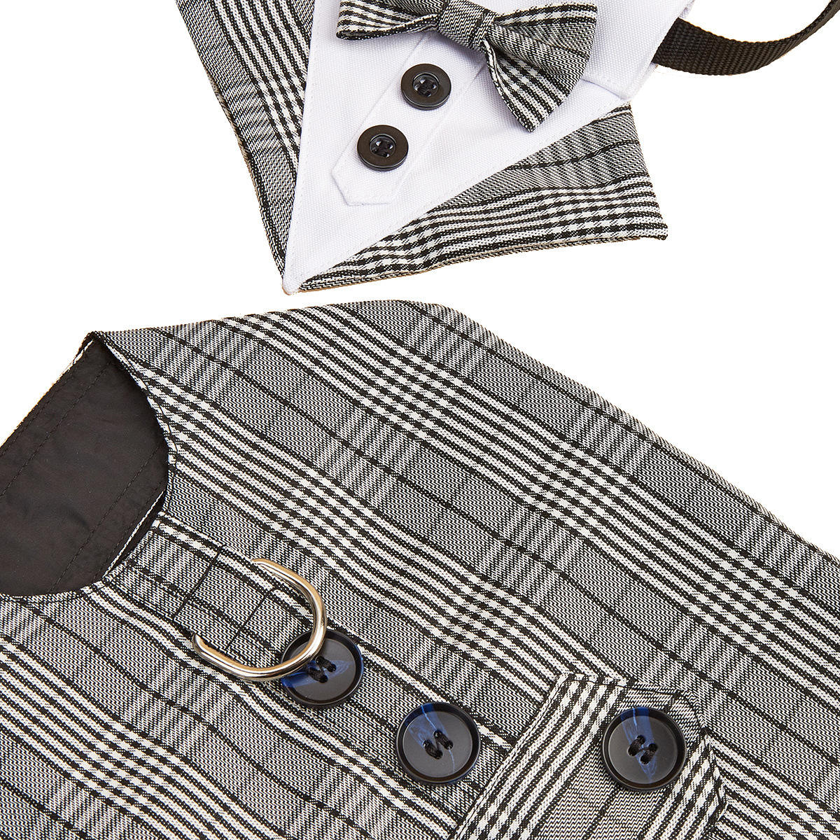 Formal Coats Pet British Wedding Apparels Puppy Costume Jackets with Suit Tuxedo Collar Sets
