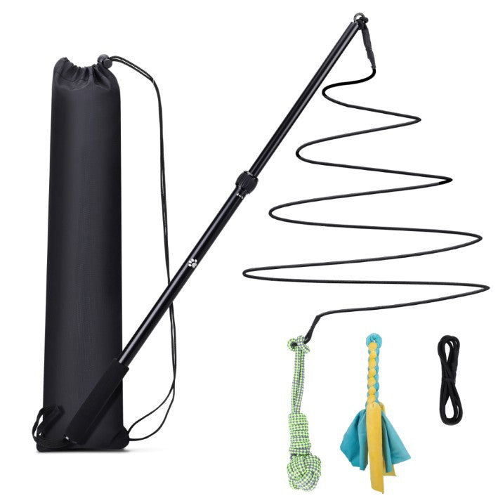 1 Set Rod Extendable Teaser Wand Pet Flirt Stick Pole Set