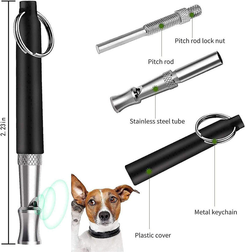 2pcs Dog Whistle To Stop Barking Device Dog Copper Silent Ultrasonic Training Flute Stop Barking