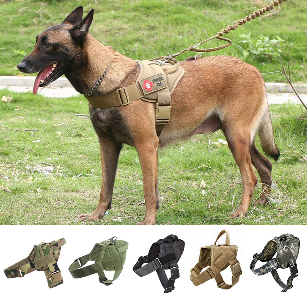 Dog Harness Leash Set Tactical Chest Vest Adjustable