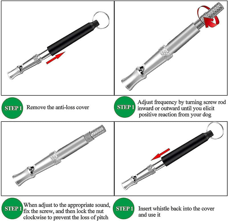 2pcs Dog Whistle To Stop Barking Device Dog Copper Silent Ultrasonic Training Flute Stop Barking