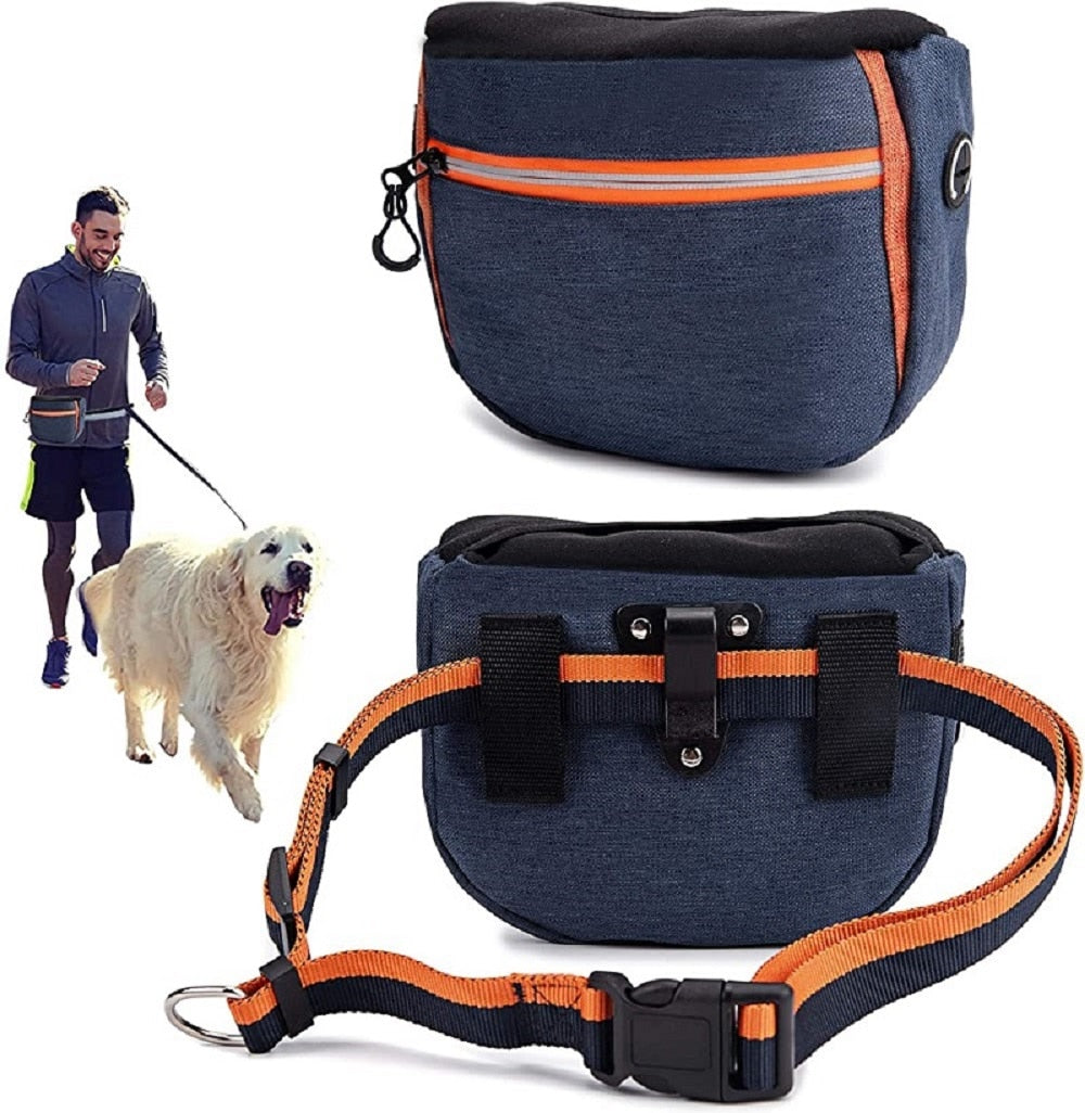 Outdoor Dog Treat Bag Pet Dog Training Large Capacity Detachable Hands-Free Waist Bag