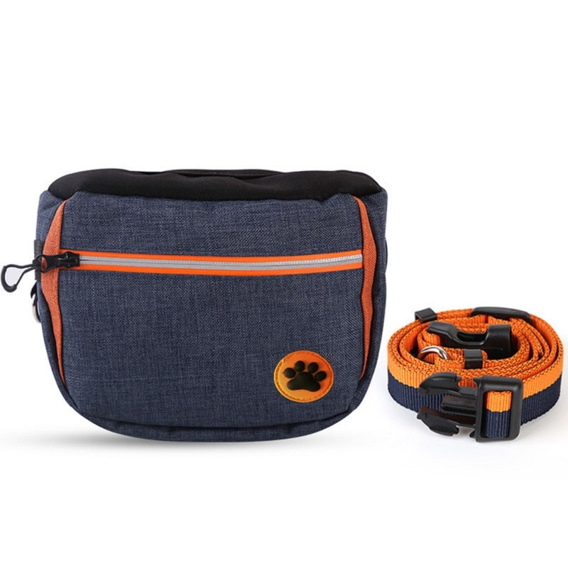 Outdoor Dog Treat Bag Pet Dog Training Large Capacity Detachable Hands-Free Waist Bag