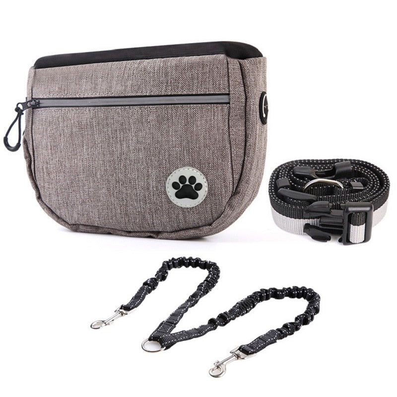 Outdoor Dog Treat Bag Pet Dog Training Large Capacity Detachable Hands-Free Waist Bag