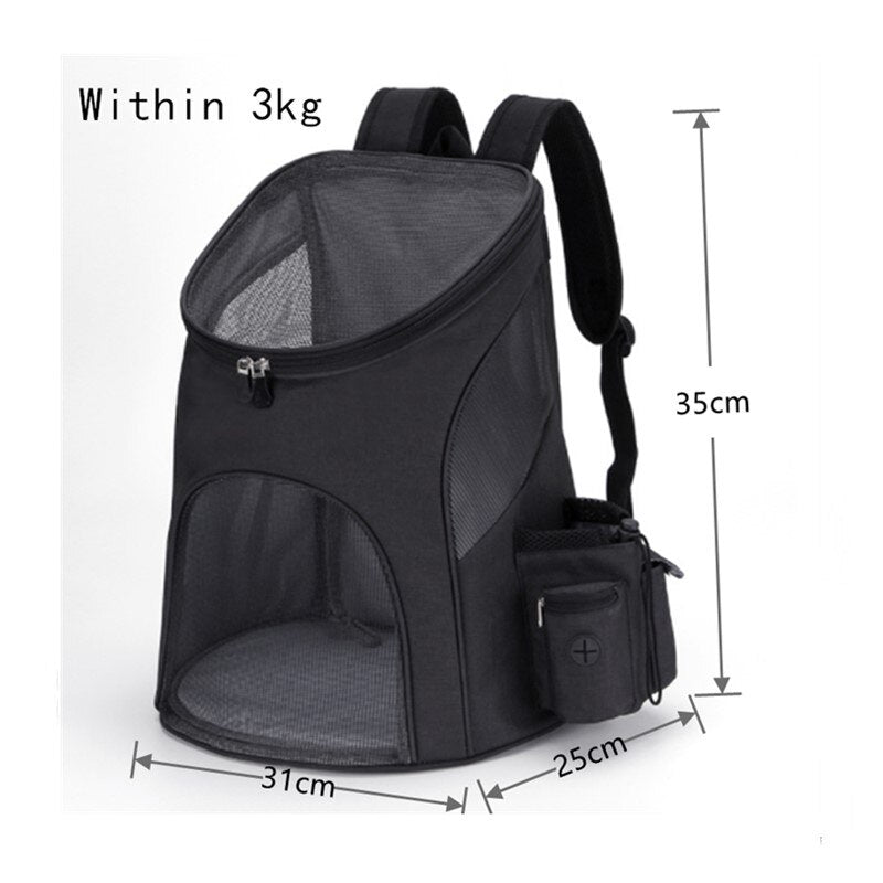 Foldable Pet Dog Travel Double Backpack For Pet Dog Travel