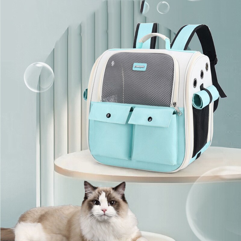 Oxford Cat Cage Shaped Backpack Handbags Foldable Breathable Pet Trave Backpacks