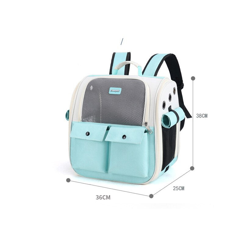 Oxford Cat Cage Shaped Backpack Handbags Foldable Breathable Pet Trave Backpacks