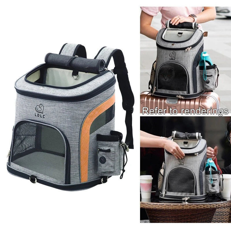 Pet Backpack Cat Backpack Breathable Travel Outdoor Multifunction Backpack Without Fan And Kettle