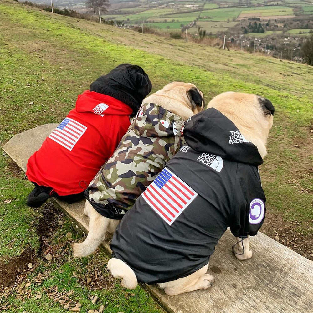 Pet Clothes Fashion Reflective Dog Raincoat Windproof Waterproof Dog Jacket Windbreaker