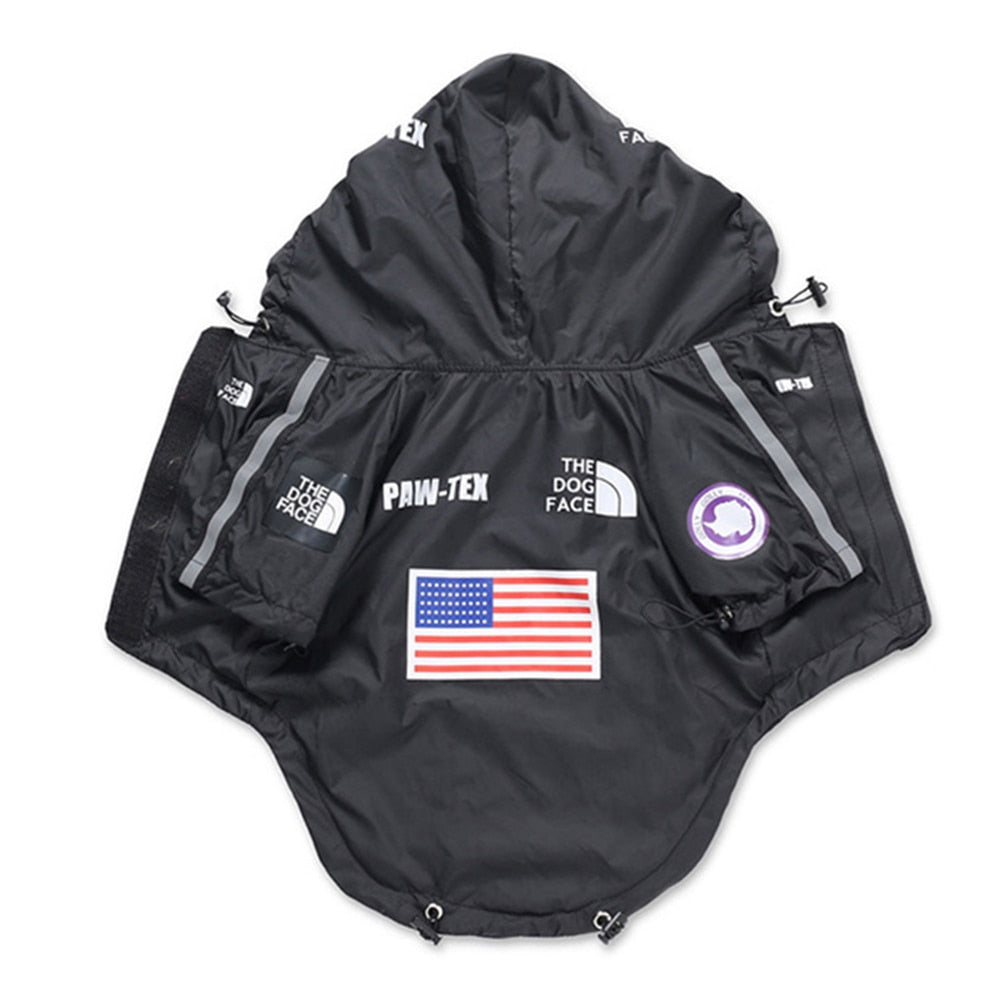 Pet Clothes Fashion Reflective Dog Raincoat Windproof Waterproof Dog Jacket Windbreaker