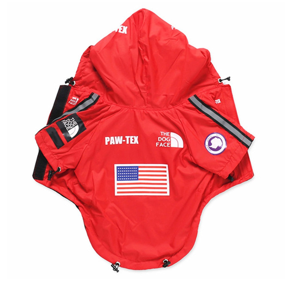 Pet Clothes Fashion Reflective Dog Raincoat Windproof Waterproof Dog Jacket Windbreaker