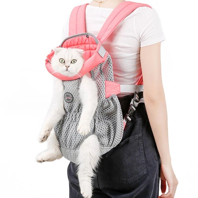Pet Carrier Backpack Adjustable Pet Front Cat Dog Carrier Mesh Pet Packback