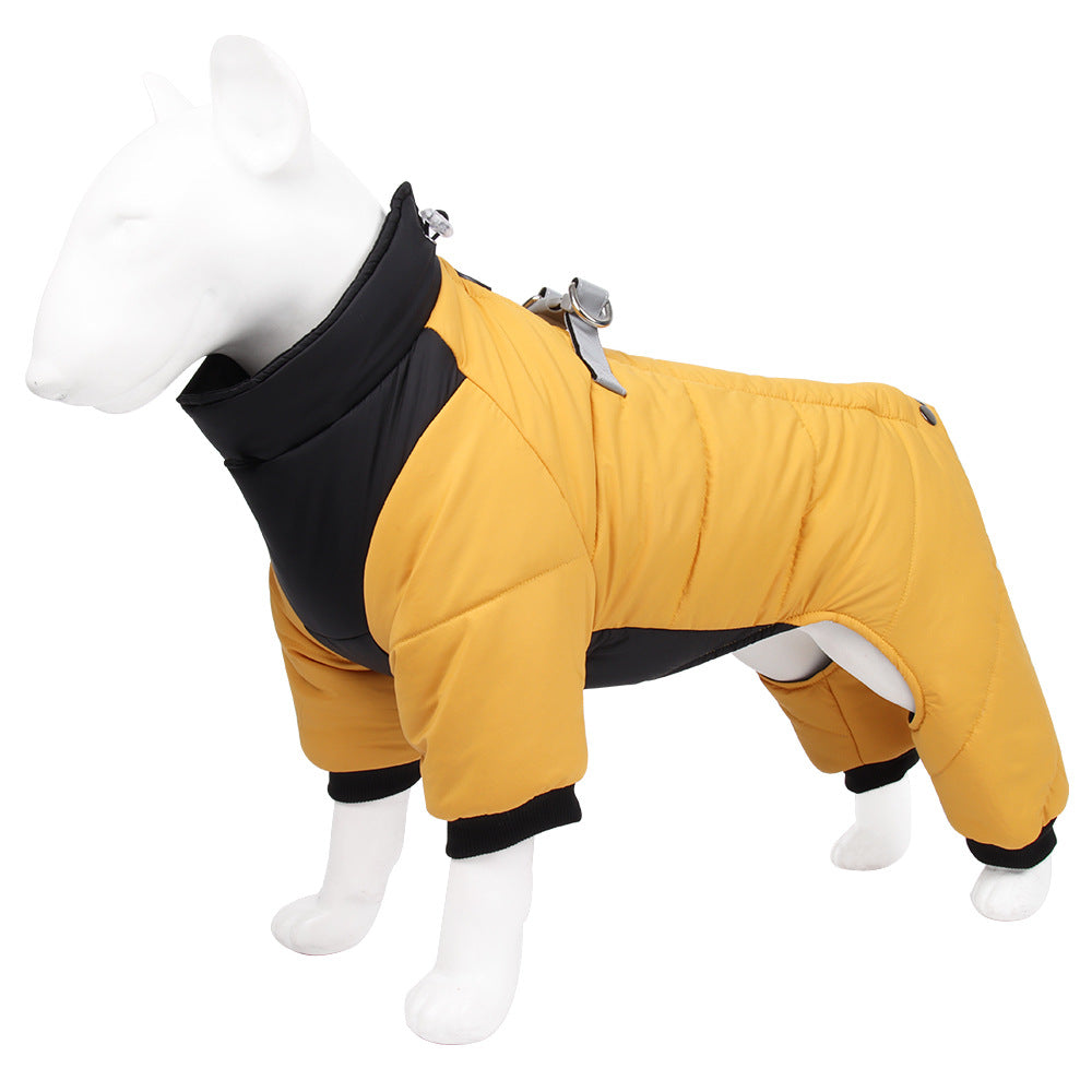 Waterproof Warm Dog Jacket With Reflective Strap