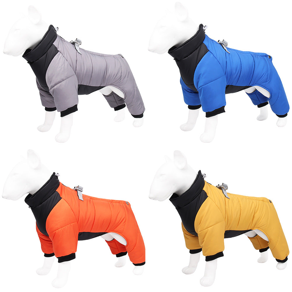 Waterproof Warm Dog Jacket With Reflective Strap