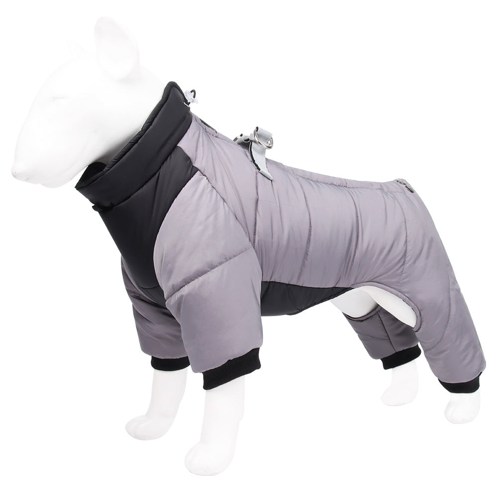 Waterproof Warm Dog Jacket With Reflective Strap
