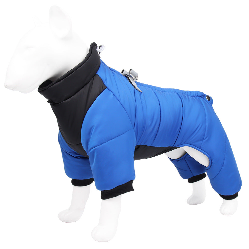 Waterproof Warm Dog Jacket With Reflective Strap