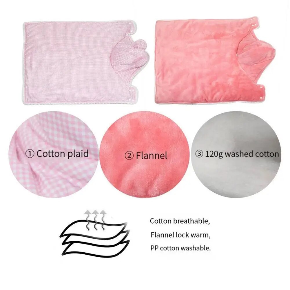 Pet Plaid Shawl Cat Cape Thickening Warm Flannel Pet Nightgown