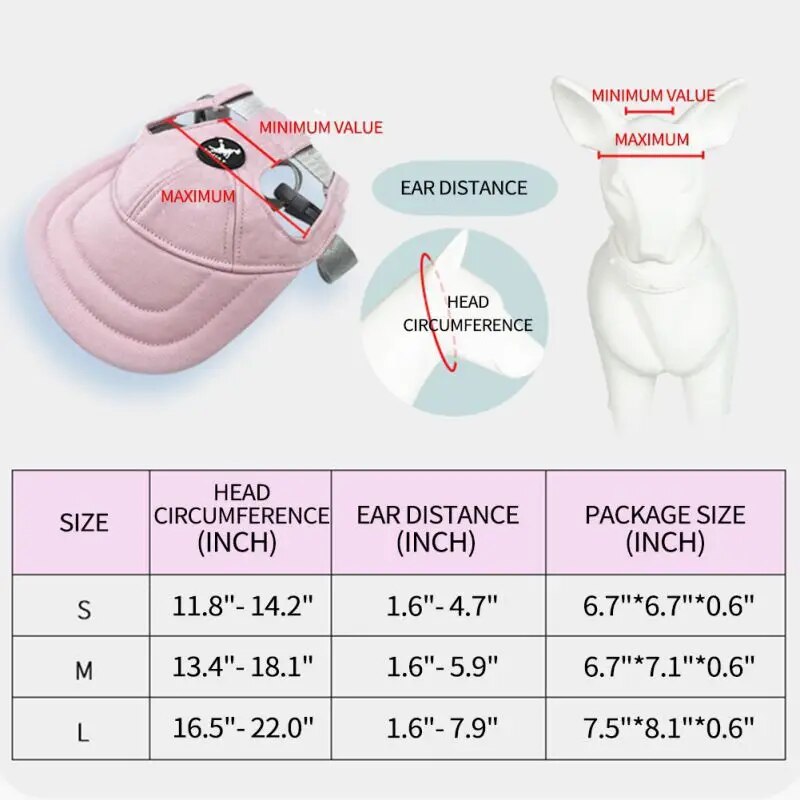 Pet Dog Sunshade Cap Dog Hat Outdoor Baseball Cap Canvas Small Dog Sunscreen