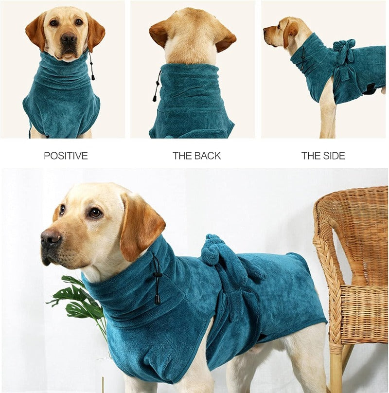 Pet Dog Bathrobe Oversized Super Absorbent Cotton Dog Drying Bathrobe Towel