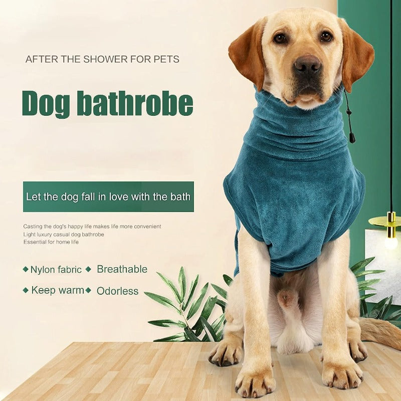 Pet Dog Bathrobe Oversized Super Absorbent Cotton Dog Drying Bathrobe Towel