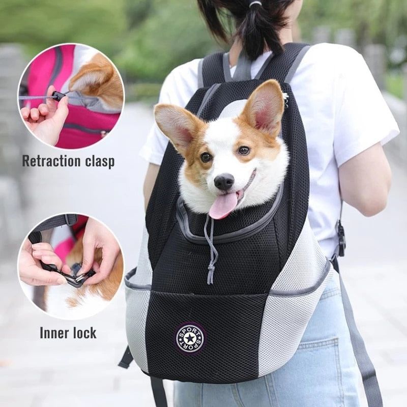 Portable Dog Carrier Bag Double Shoulder Travel Carrier For Dogs Travel Set