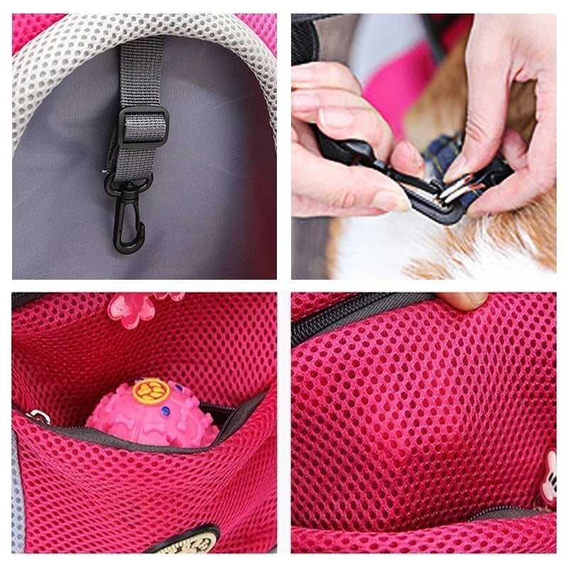 Portable Dog Carrier Bag Double Shoulder Travel Carrier For Dogs Travel Set